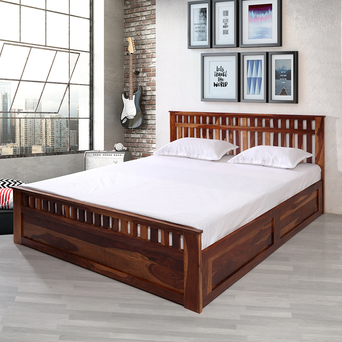 Beatrice Solidwood King Bed Box, King Bed Box