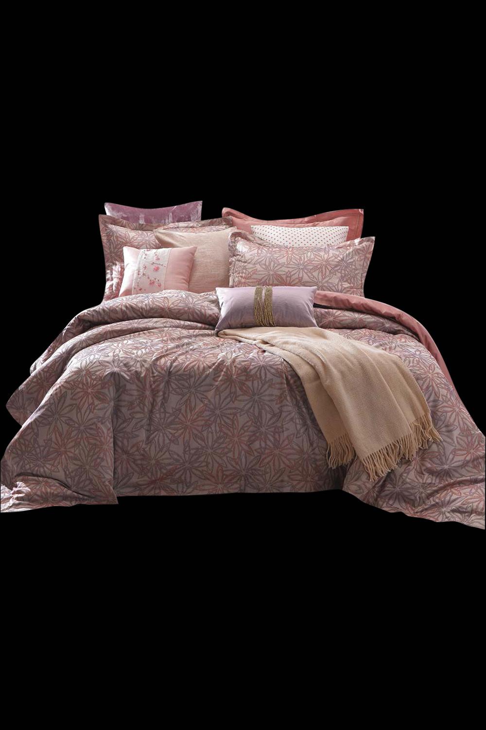 Peach Printed Bed Sheet And Quilt Set By Angie Homes Carmaonline