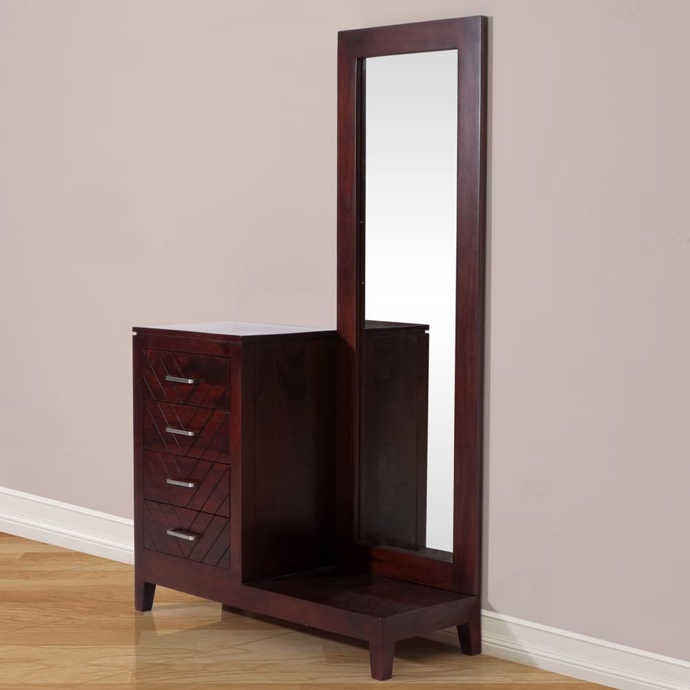 Buy Rio Solidwood 4 Drw Dresser Mirror Dark Brown Online Evok