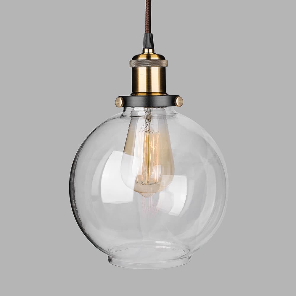 Buy Industrial Kitchen Glass Globe Pendant Light Antique