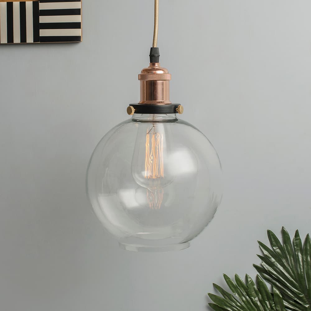 Buy Industrial Kitchen Glass Globe Pendant Light Antique
