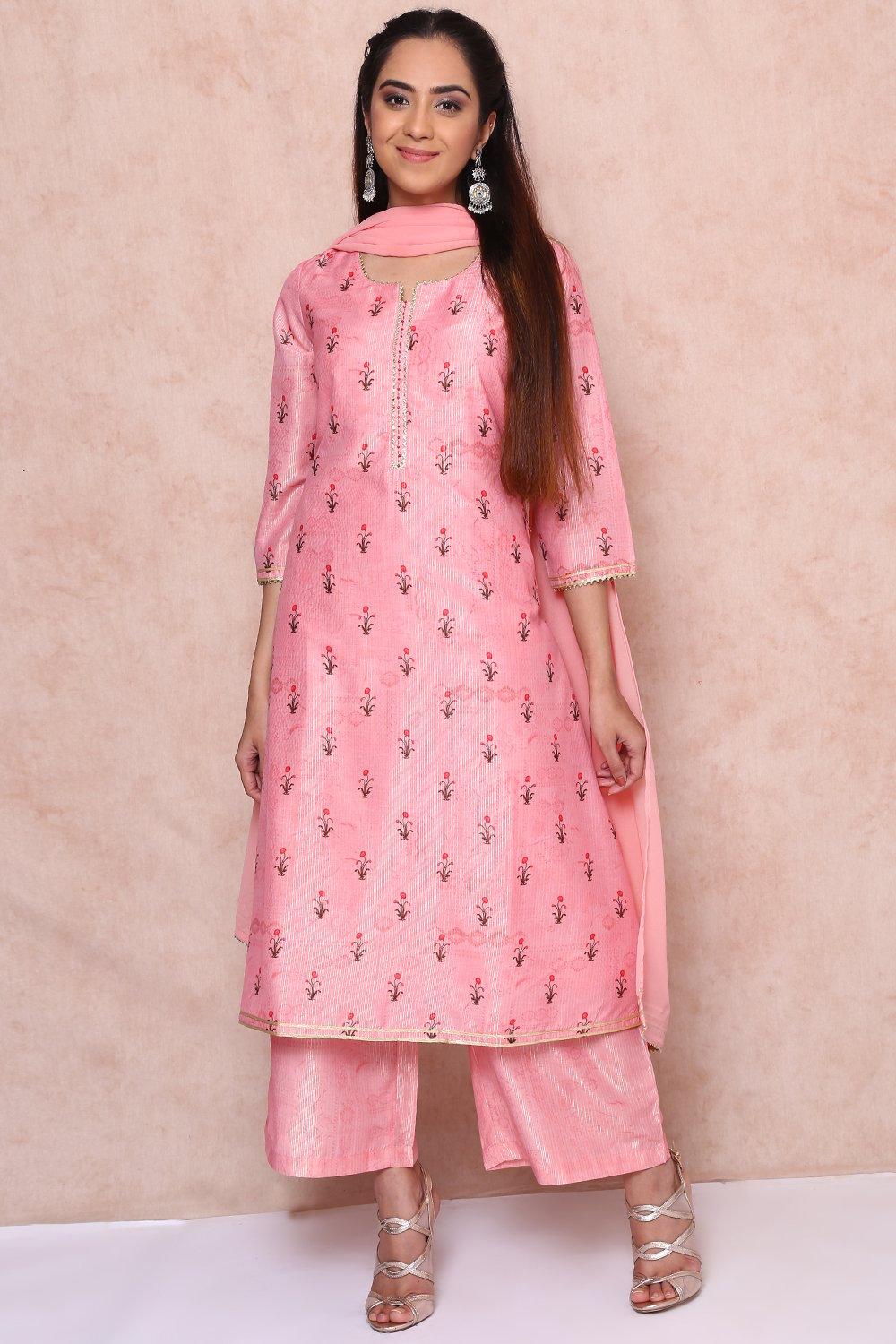 Buy Online Peach Polyester Asymmetric Set for Women Best Price at Rangriti.com - RSKSUMMERS1