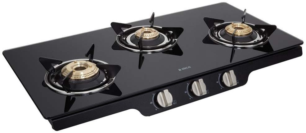 Elica Lpg Gas Stove 3 Burner Patio Ict Dt 773 Blk