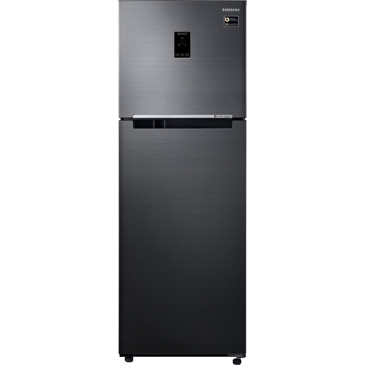 Samsung 345 L Frost Free Double Door Top Mount 3 Star Convertible Refrigerator Black Inox