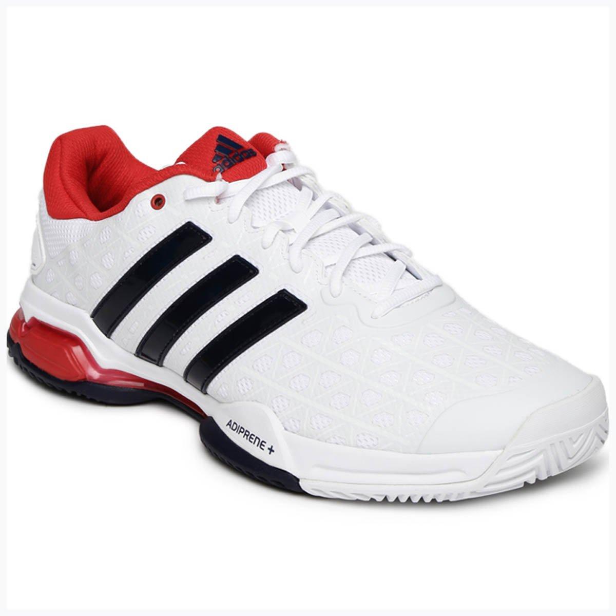 cartucho distrito Intentar Buy Adidas Barricade Club Low Tennis Shoes (White/Navy/Red) Online