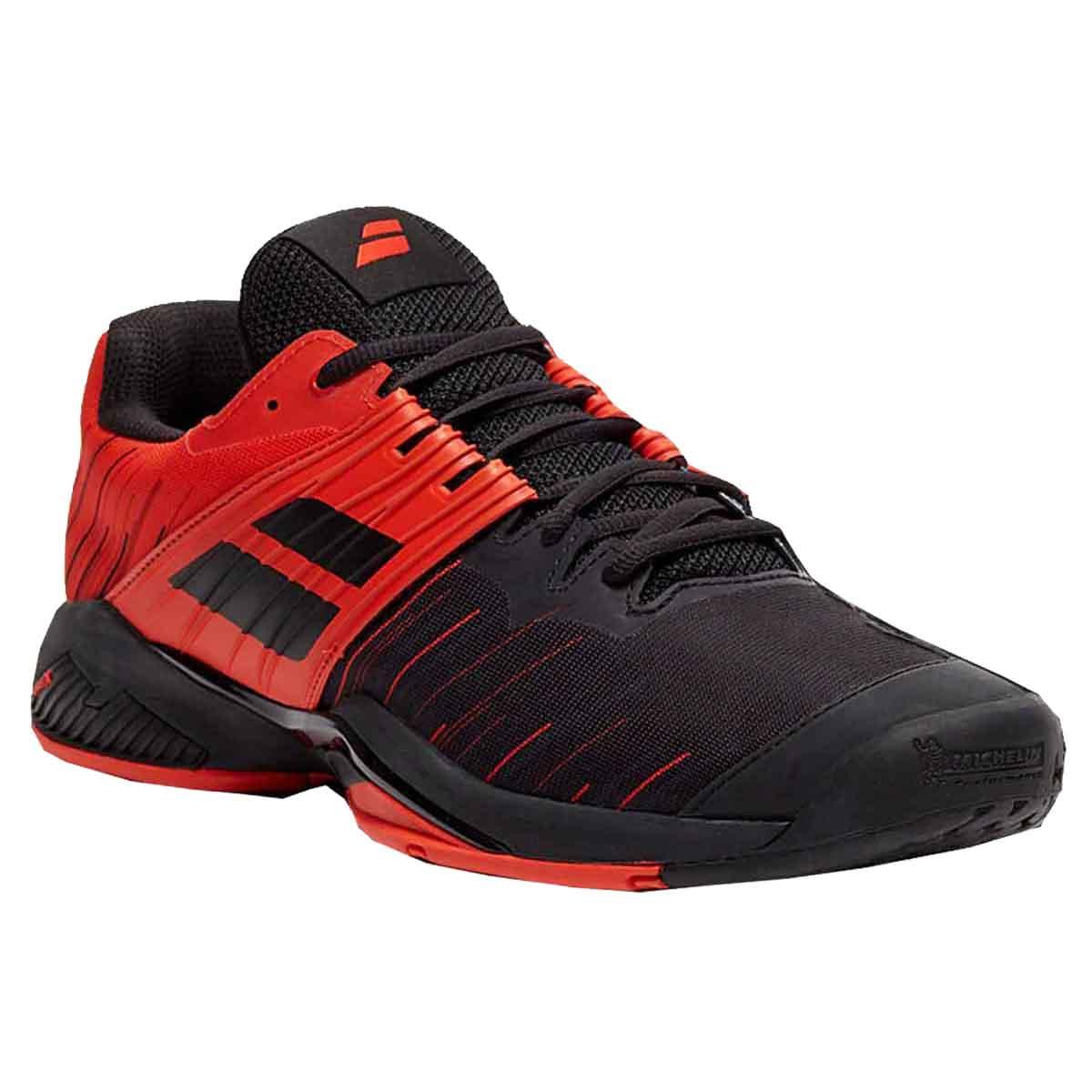 Babolat Men's Propulse Blast All Court Tennis Shoe Black/Tomato Red 