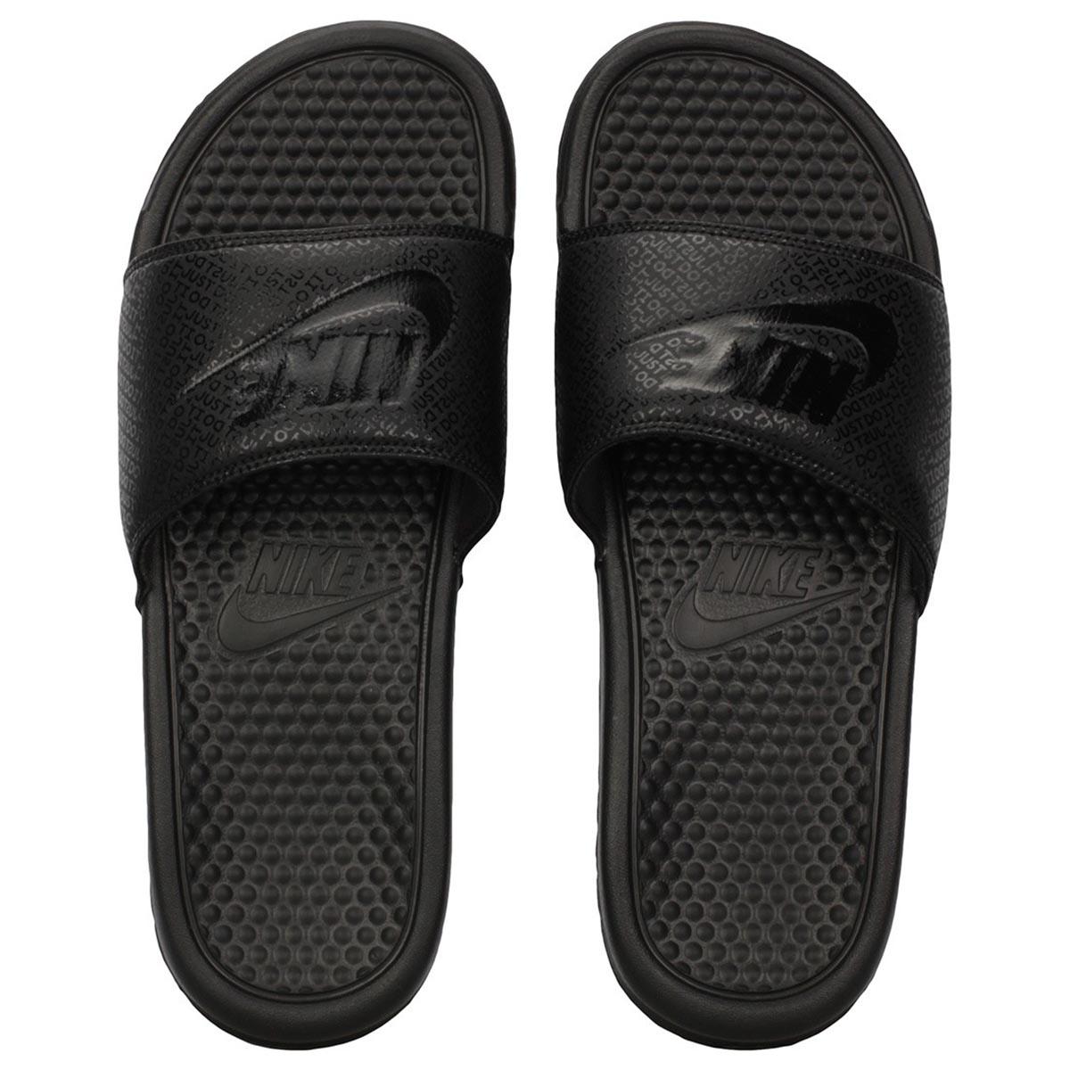 Overskyet Væve forstene Nike Benassi JDI Flip Flops (Black) Online at Lowest Price in India