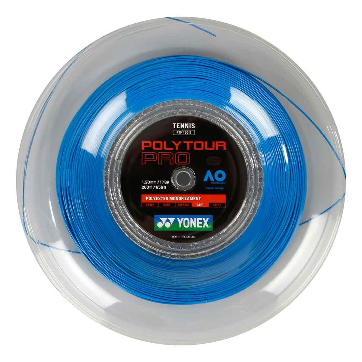 Multiple gauges and colours Yonex Poly Tour Pro Tennis String 200M Reel 