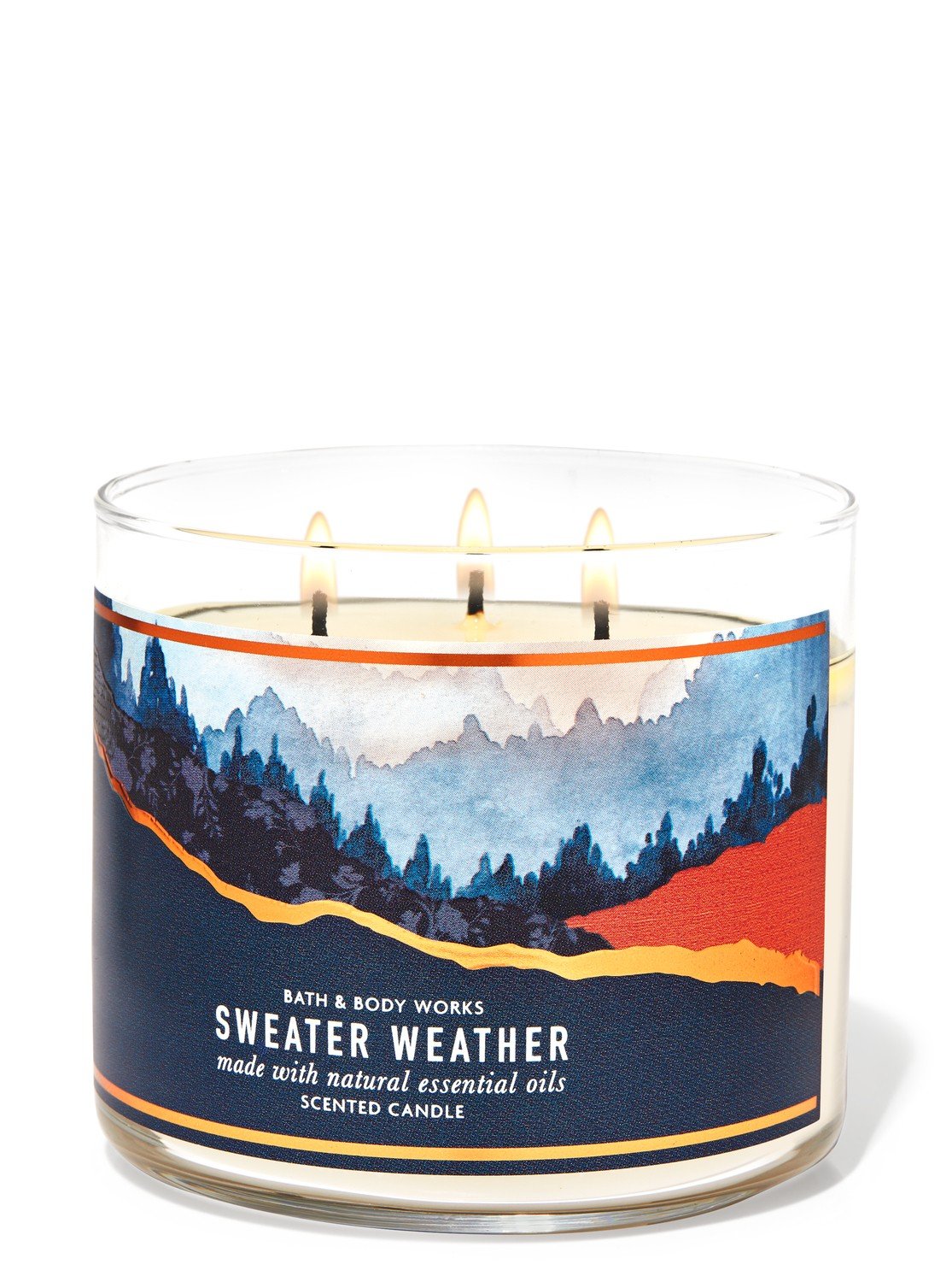 1 Bath & Body Works SWEATER WEATHER Large 3-Wick Candle 14.5 oz