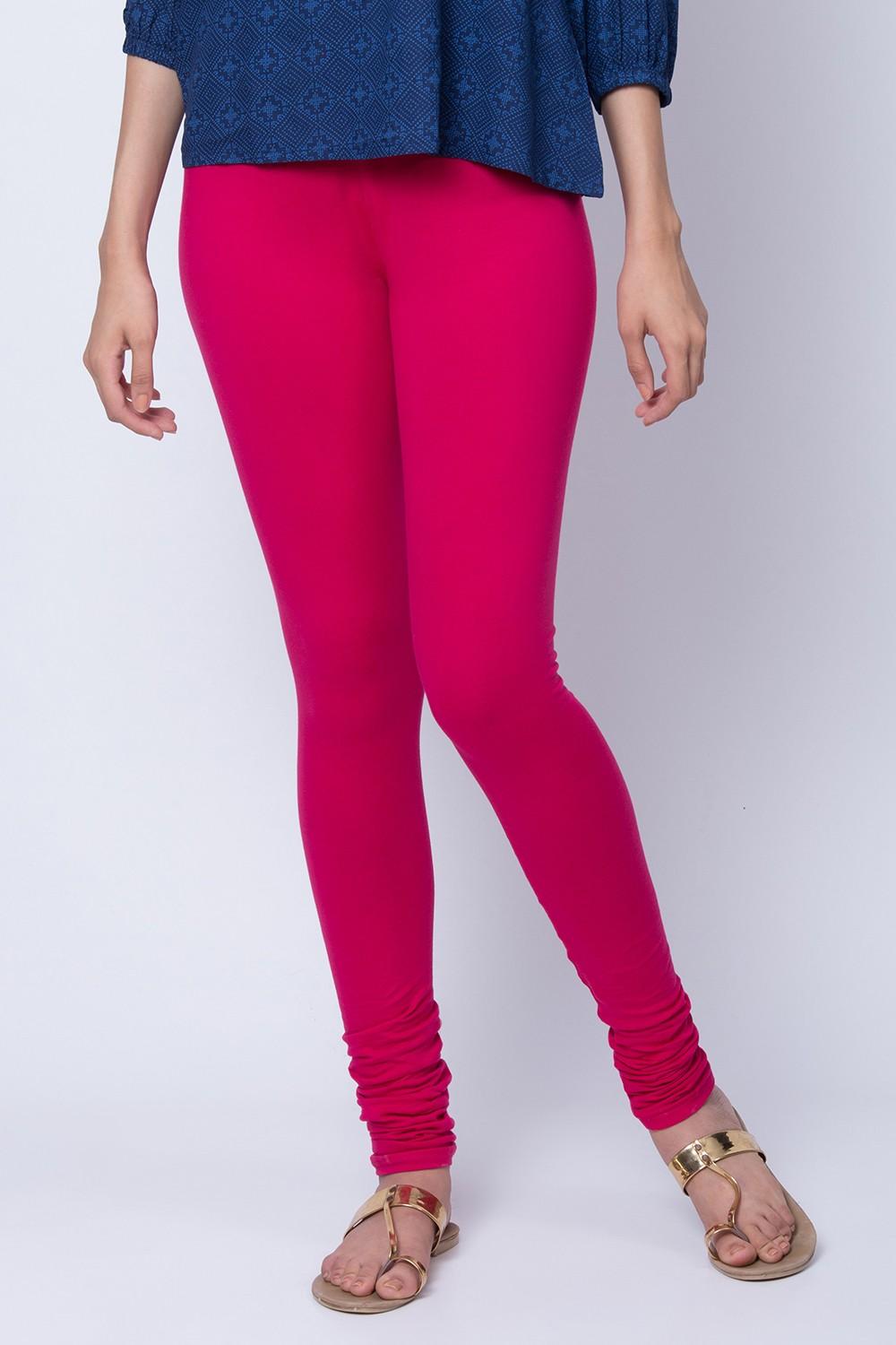 Pink Cotton Jersey Leggings
