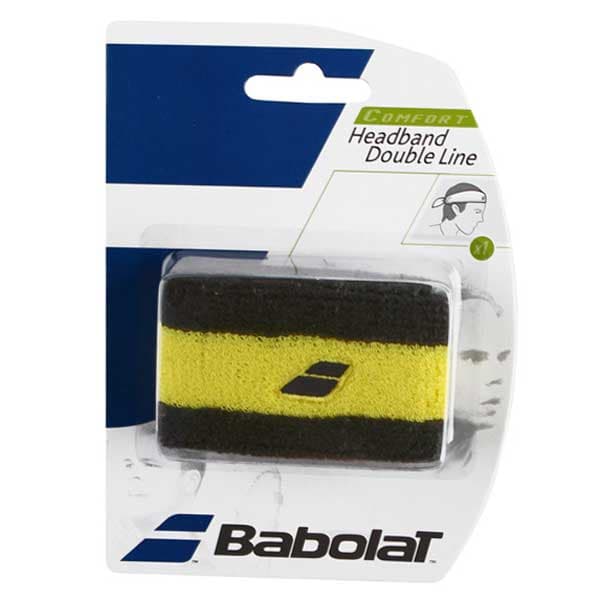 Babolat Headband Double Line (Black/Yellow)