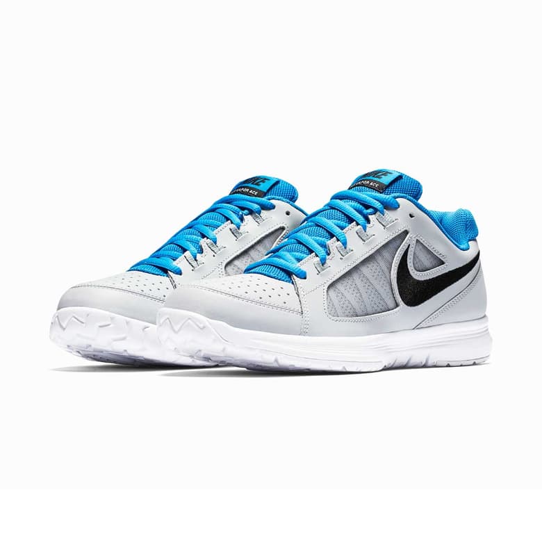 Nike Air Vapor Ace Tennis Shoes (Grey/Black/Blue)