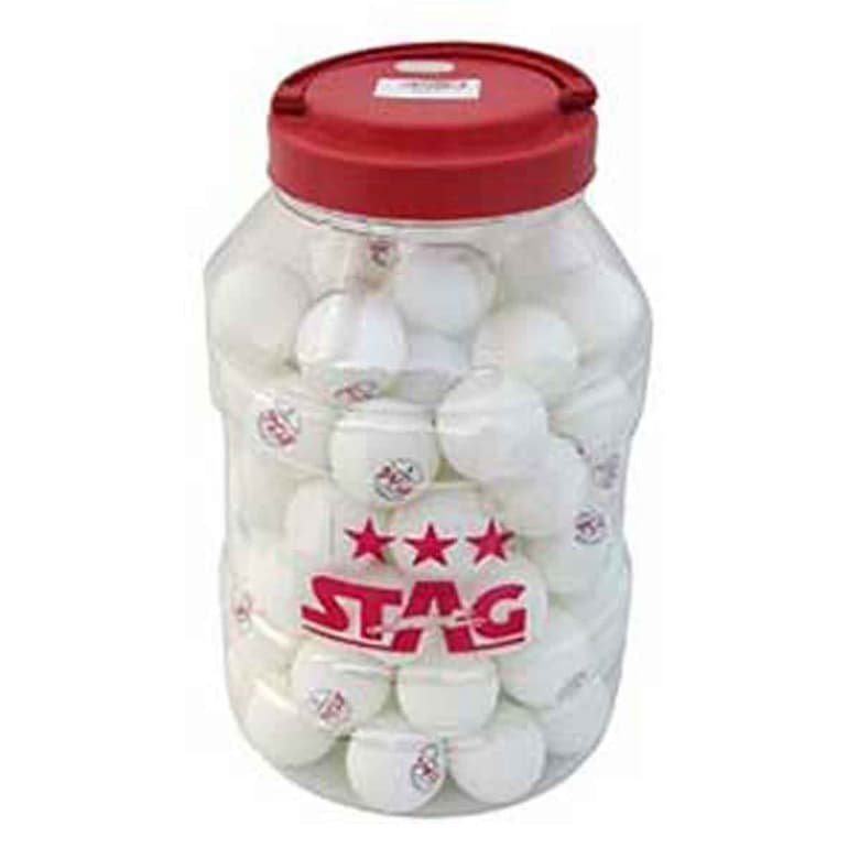 STAG 3 Star Premium White Table Tennis Balls