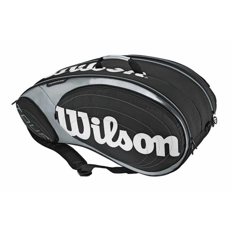 Wilson Tour 9 Pack Tennis Kit Bag (Black/Silver)