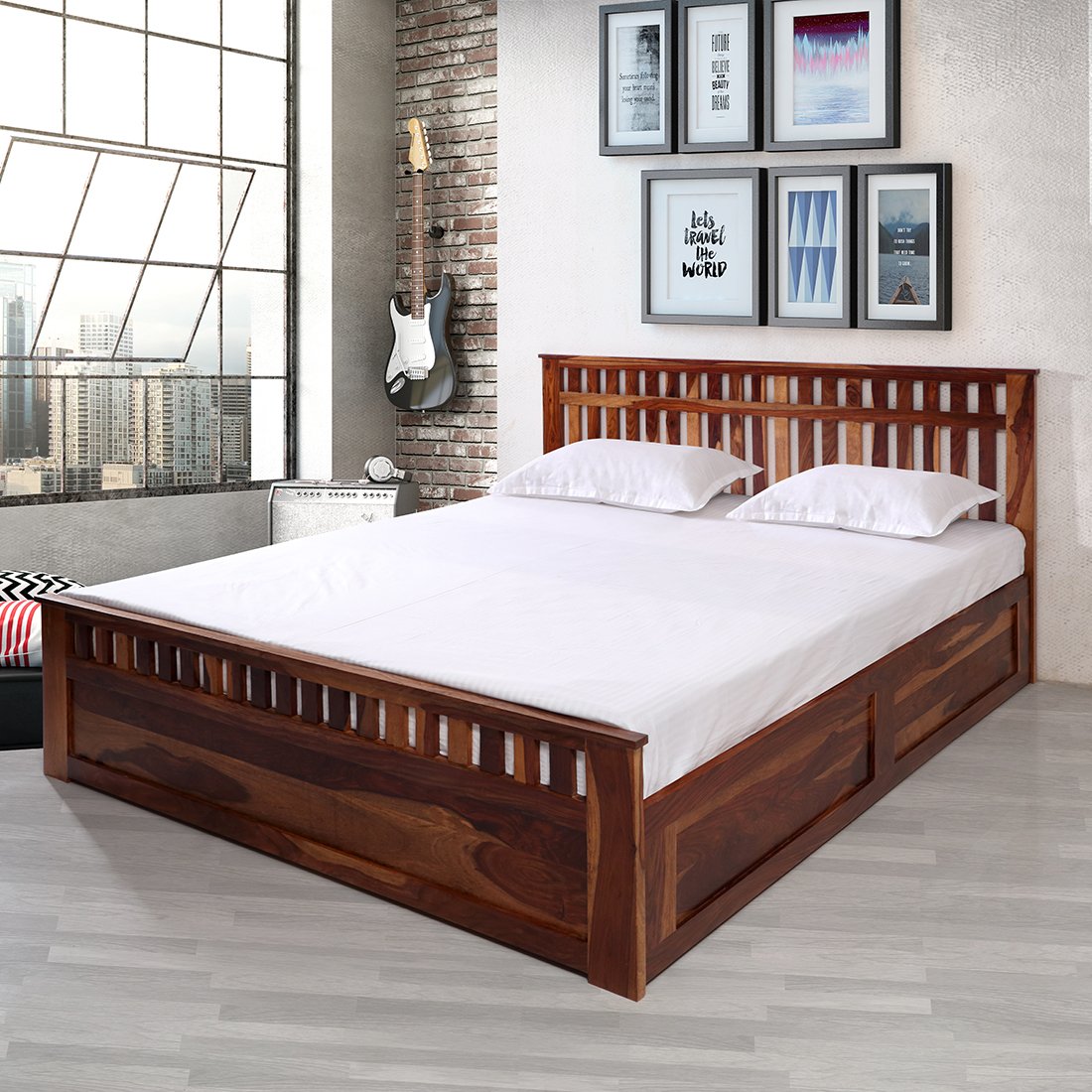 Beatrice Solidwood King Bed Box, King Bed Box