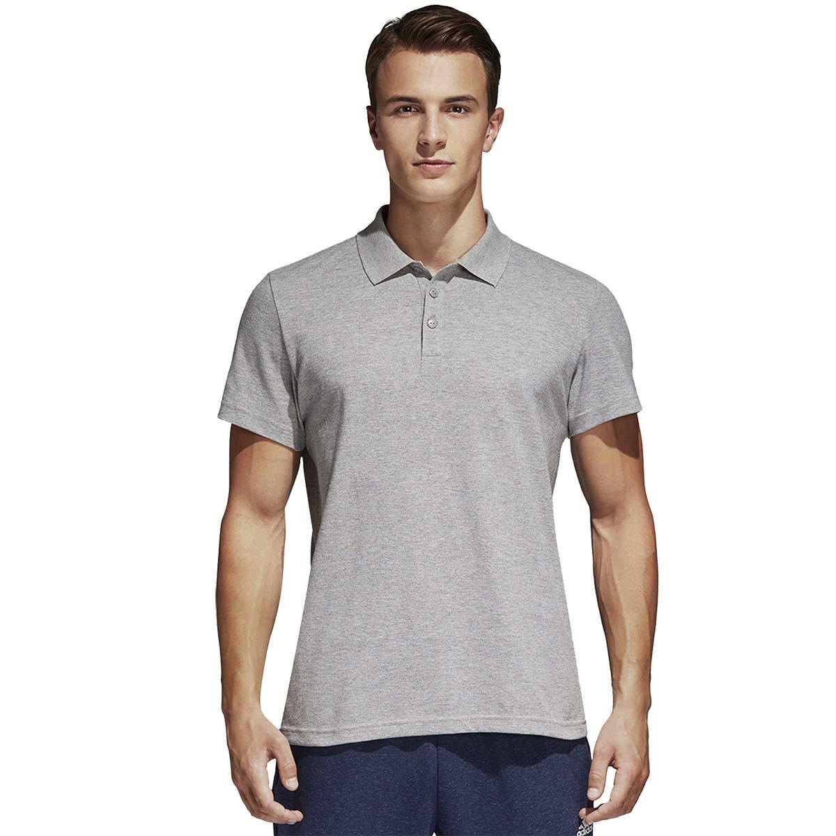 Buy Adidas Essentials Base Mens Polo T-Shirt (Grey) Online
