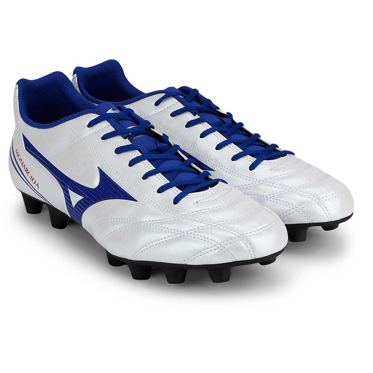 Buy Mizuno Monarcida MD Football Shoes (White/Blue/Red) Online