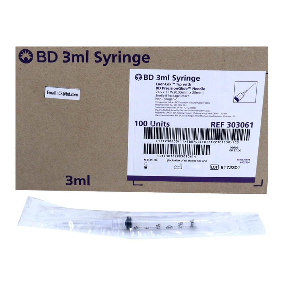 Syringe 3ml Ll 24 1
