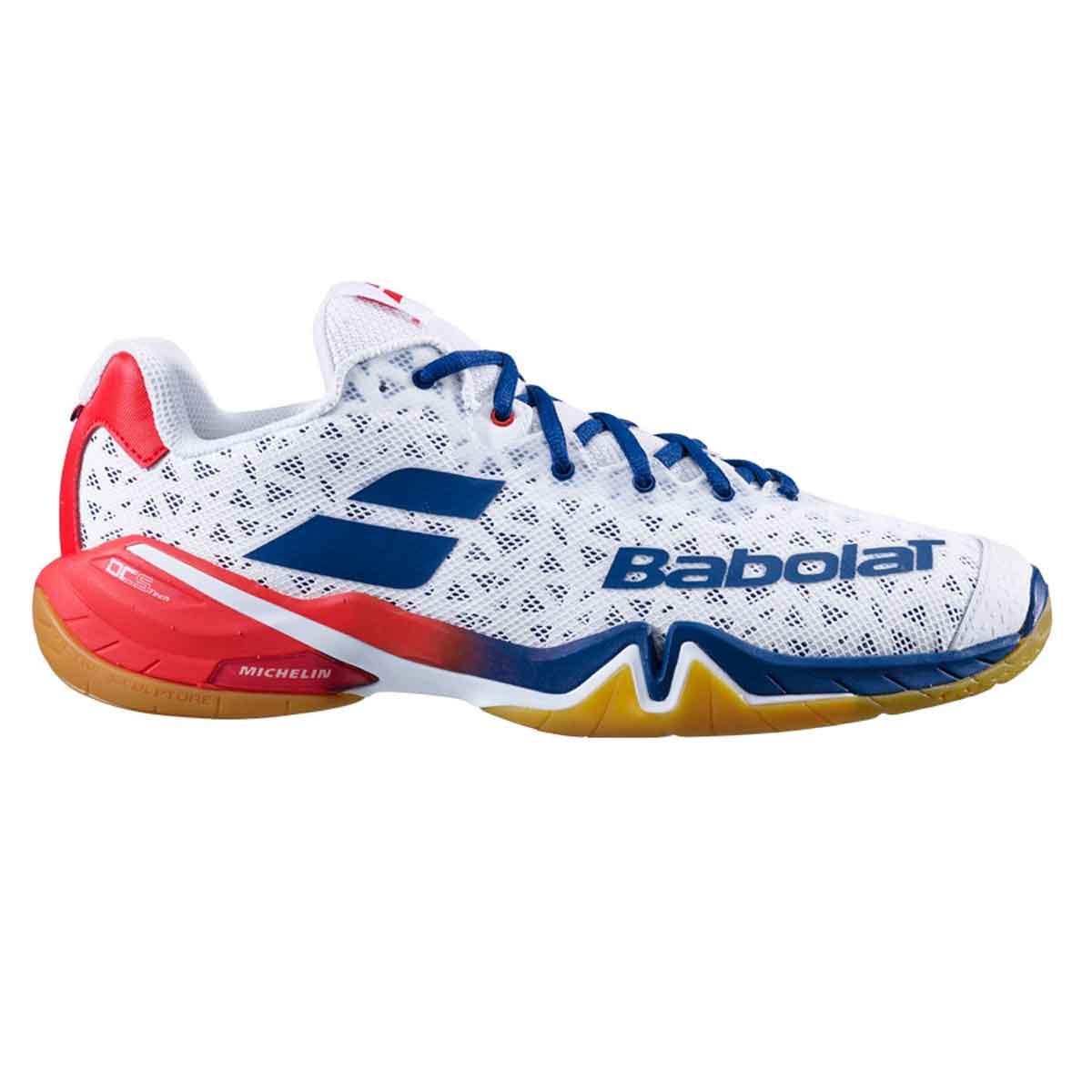 Babolat Shadow Tour Mens Badminton Shoes (White/Blue) Online India