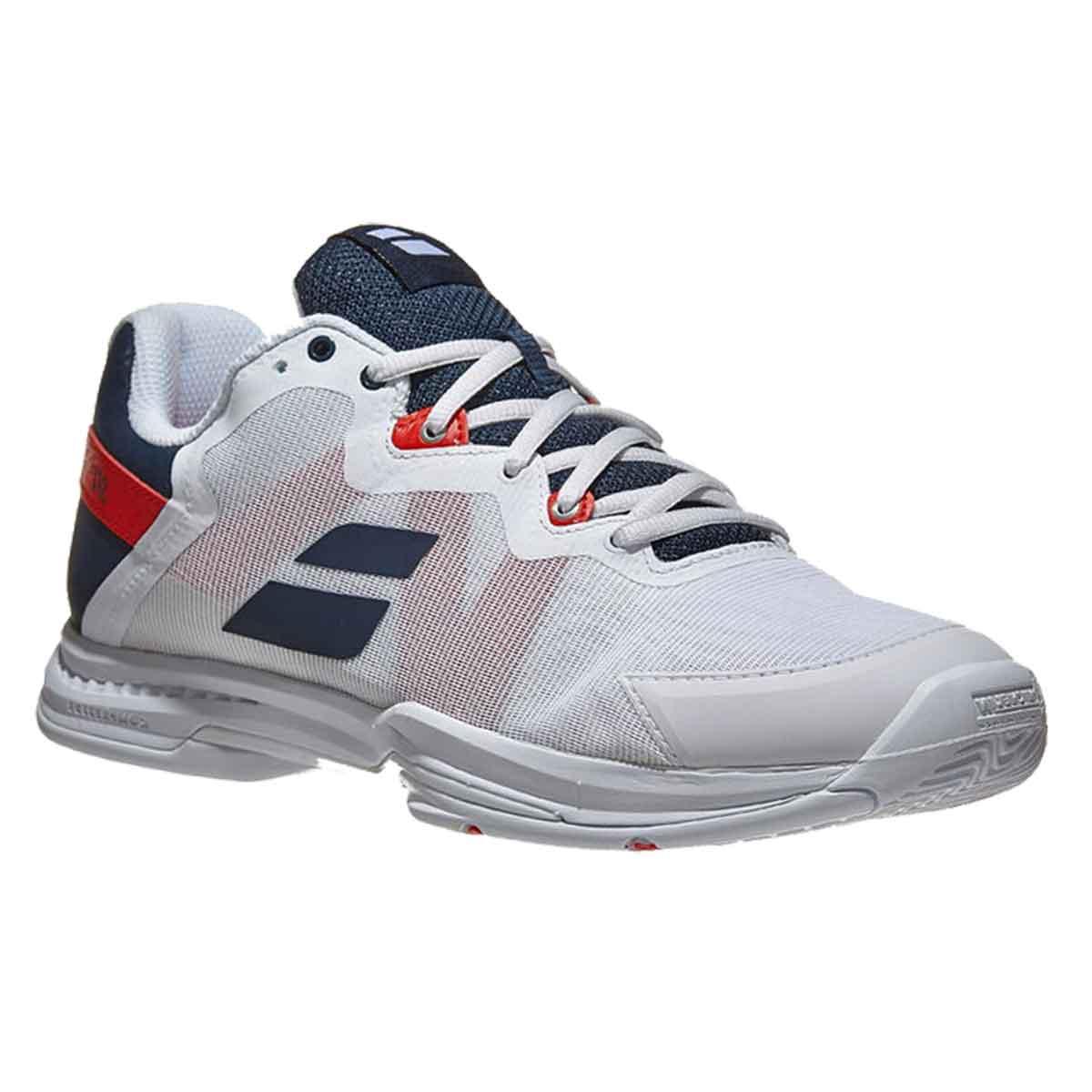 Buy Babolat SFX3 All Court Mens Tennis Shoes (White/Estate Blue) Online