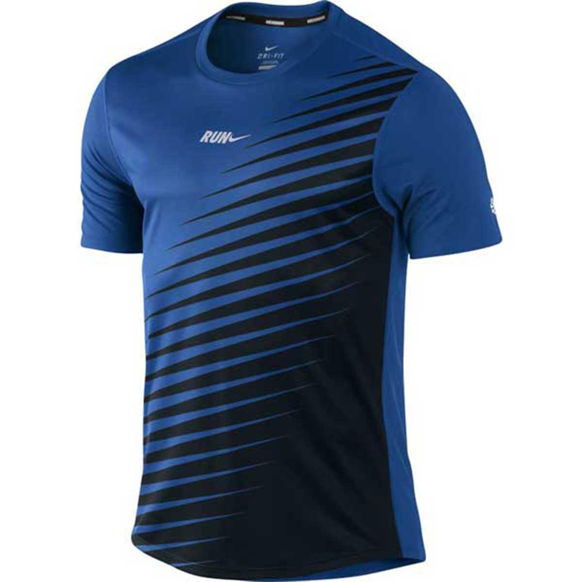 Buy Nike-Men's-Sublimated-Running T-Shirt (Blue) Online India