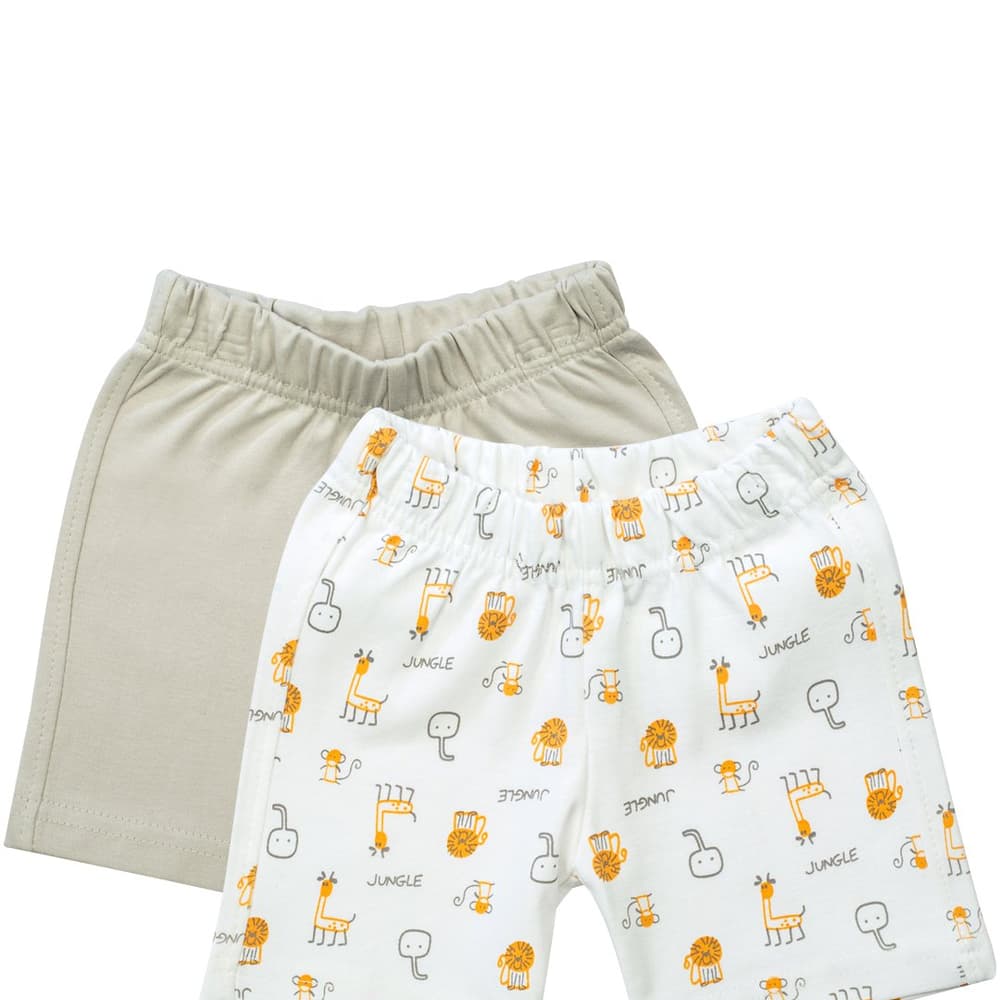 Mee Mee Shorts pack of 2  - Grey & White Printed