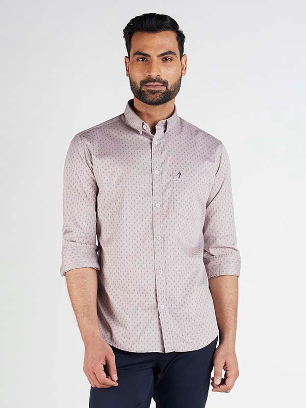 Buy Men Printed Full Sleeve Cotton Shirt Online | Indian Terrain