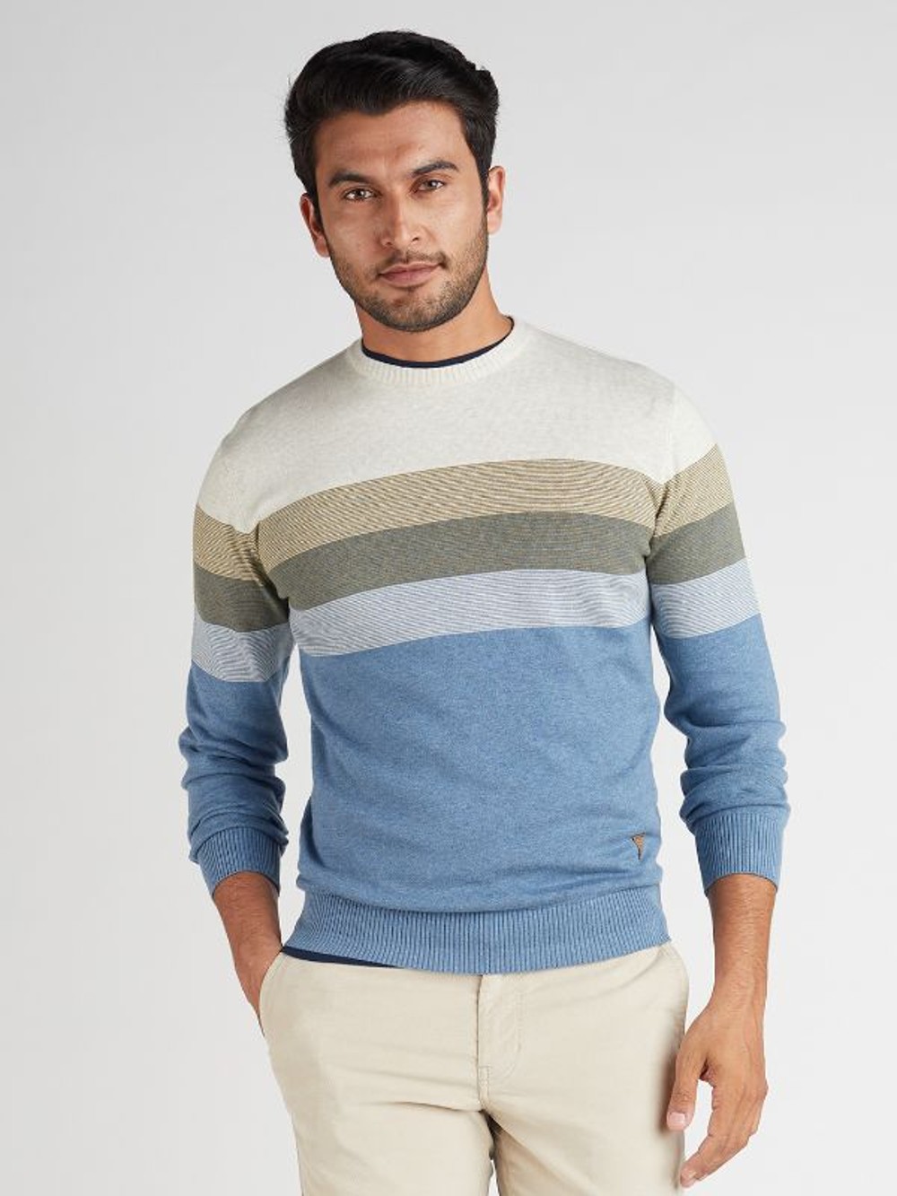 trimmen landelijk Onderling verbinden Buy Striped Cotton Sweater Online | Indian Terrain
