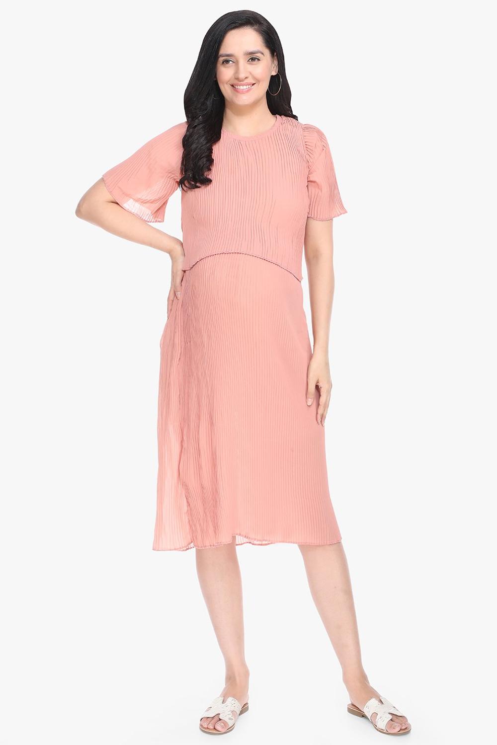 Mee Mee Fashionable Maternity Dress with Feeding Z