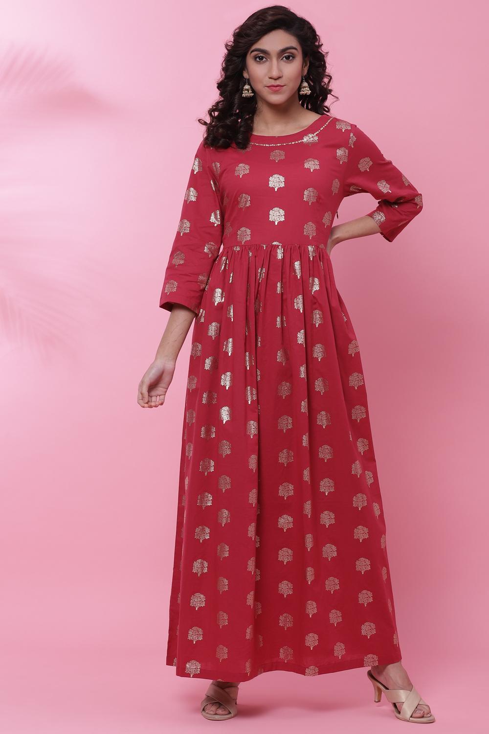 Buy Online Cherry Cotton Fusion Dress for Women & Girls at Best ...