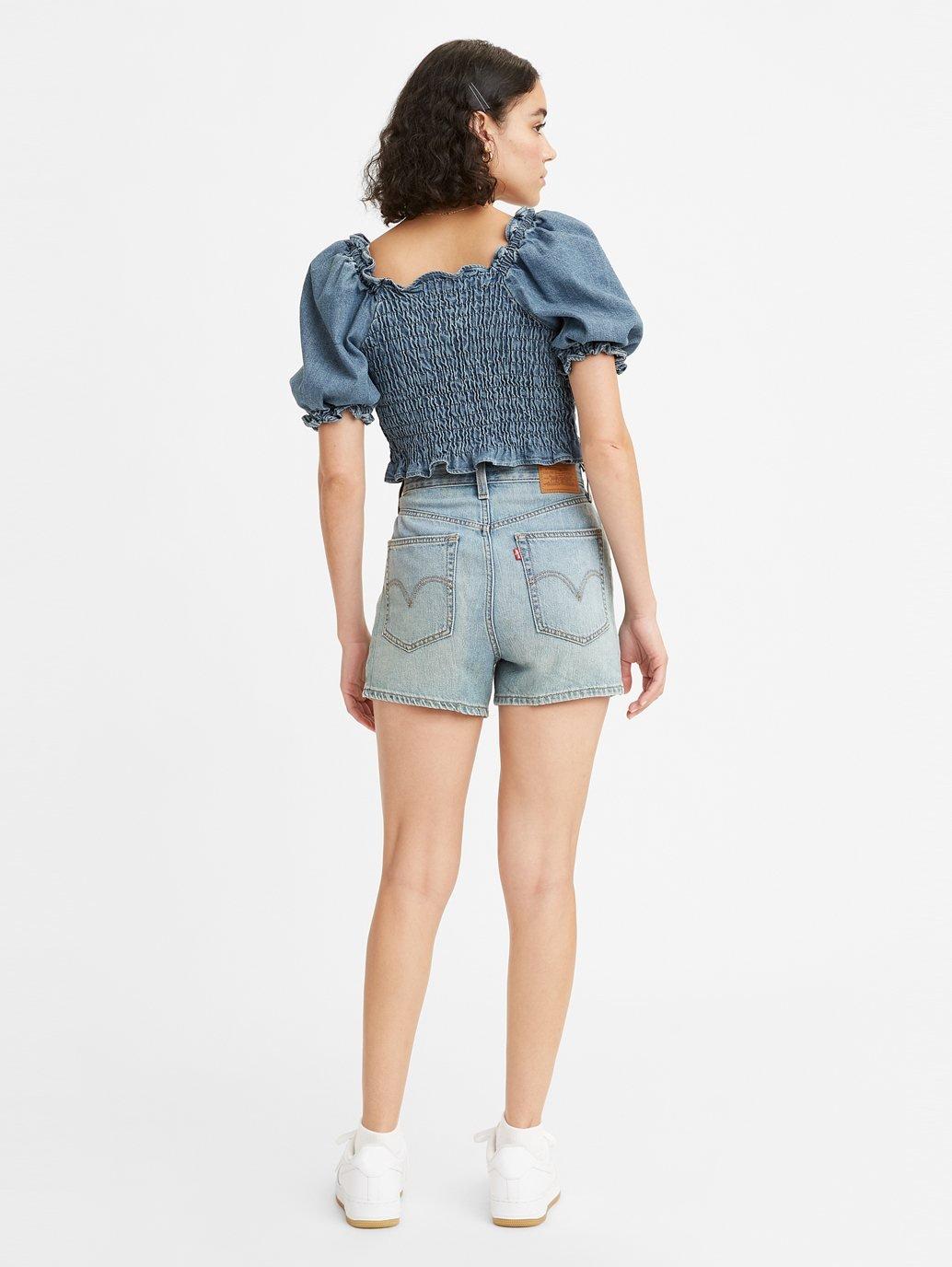 levis malaysia womens high loose shorts 394510009 02 Back