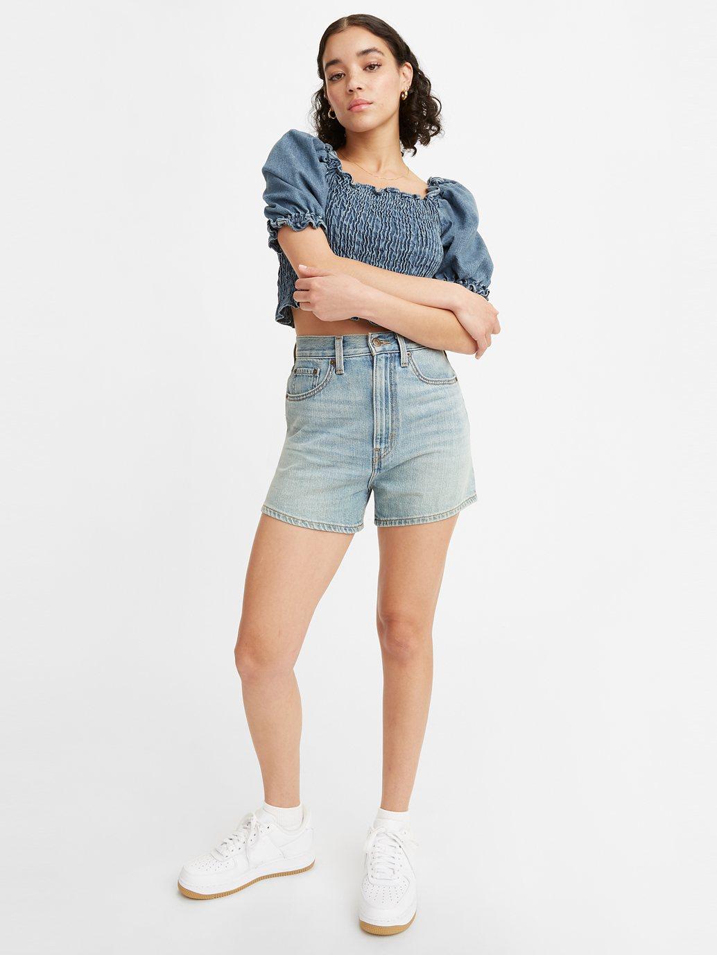 levis malaysia womens high loose shorts 394510009 13 Details