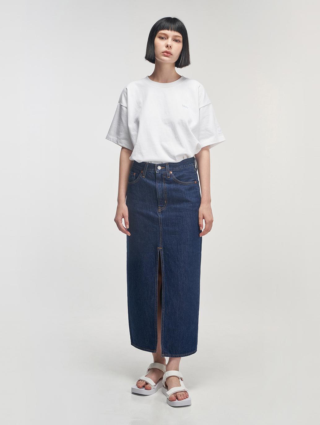 Buy Levi's® Women's Slit Front Denim Skirt | Levi's® HK Official Online Shop