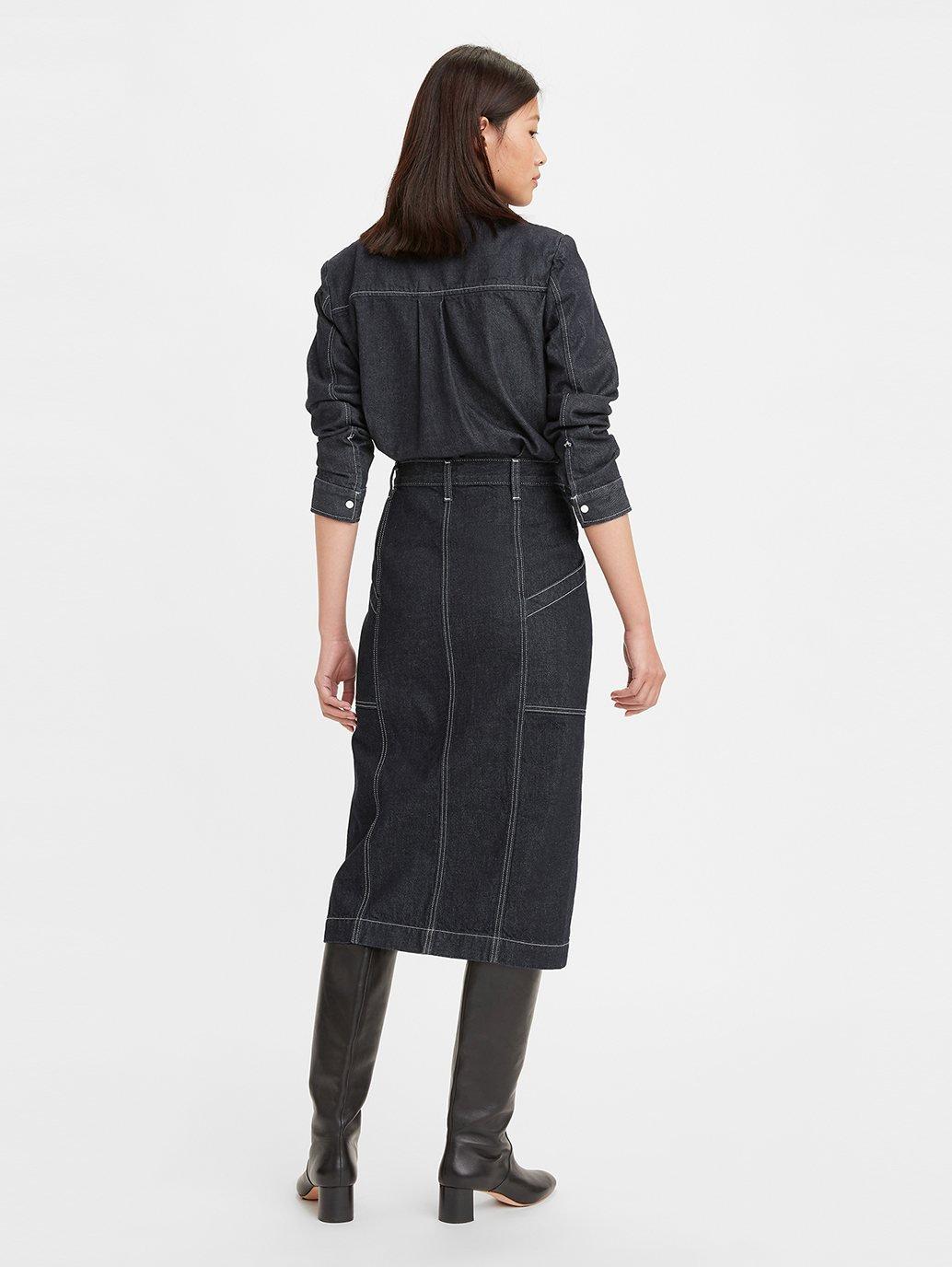 Levi's® Hong Kong made and crafted womens safari denim skirt A05810000 02 Back