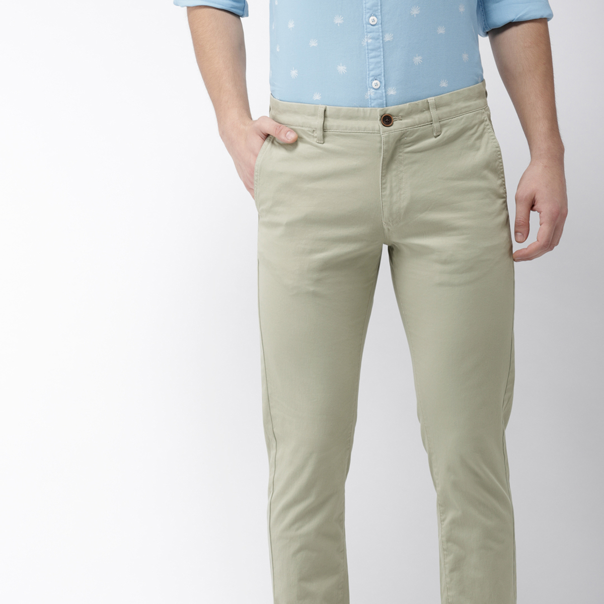 Mens Sap Solid Brooklyn Fit Trousers