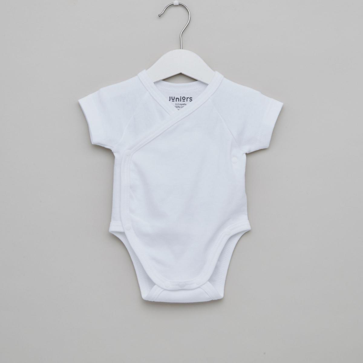 Babyshop S/S Cross Bodysuit-White 