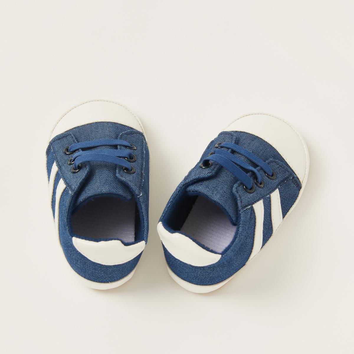 Juniors Denim Sneakers with Lace-Up Closure