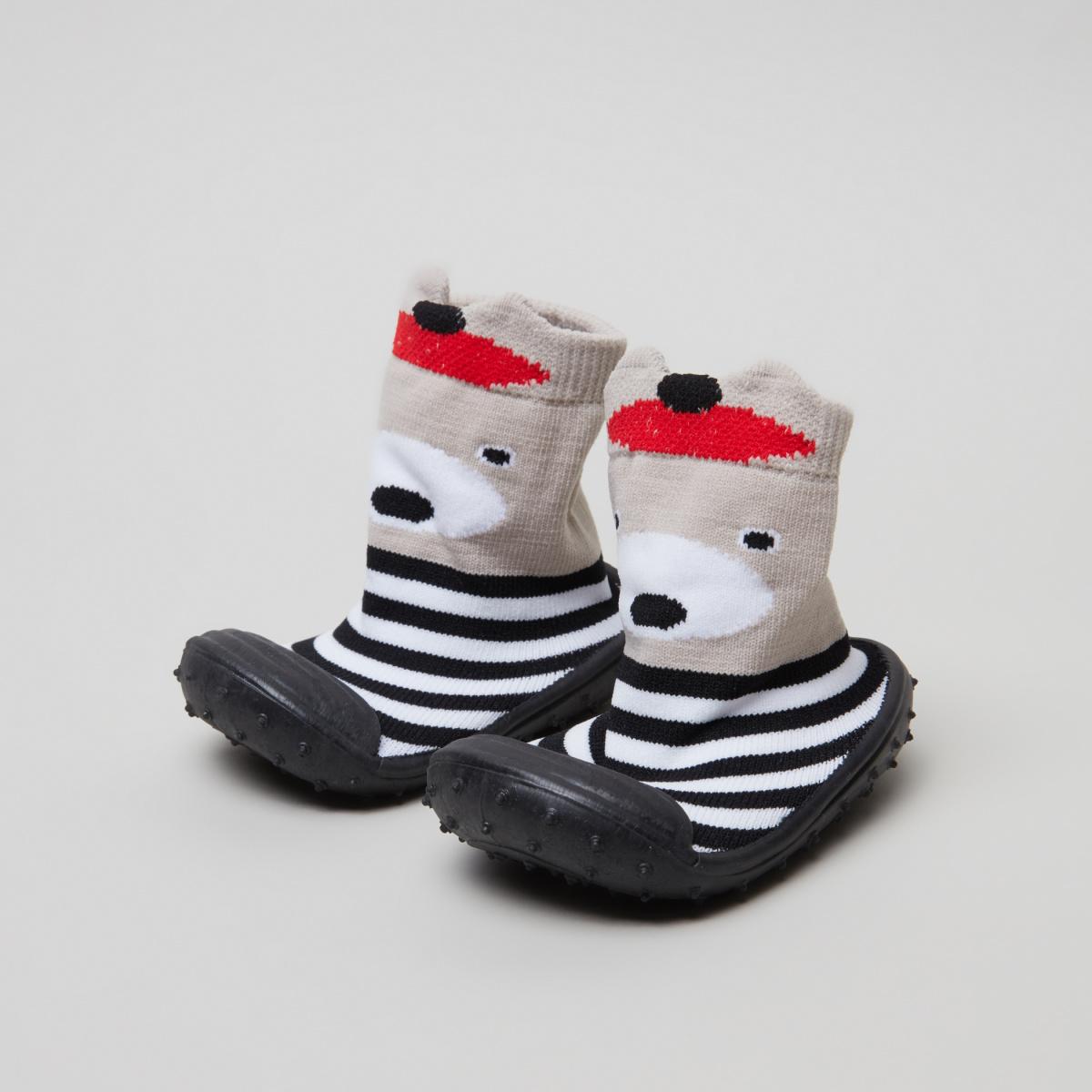 Babyshop Juniors Striped and Embroidered Baby Shoe
