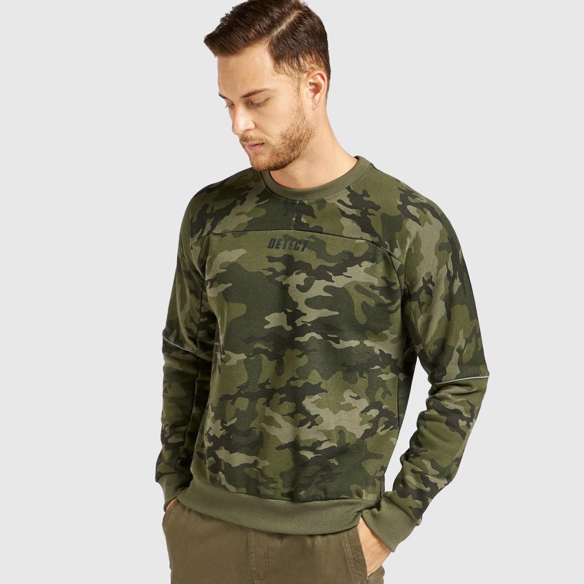 Slim Fit All-Over Camouflage Print Sweatshirt with