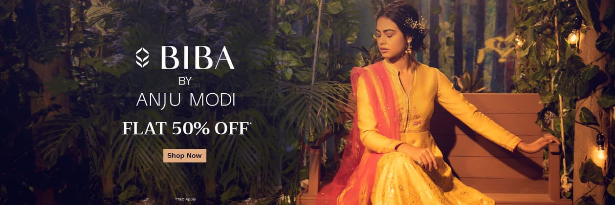 Festive Diwali Sale on BIBA Online Store - Flat 50% OFF on BIBA Online Store
