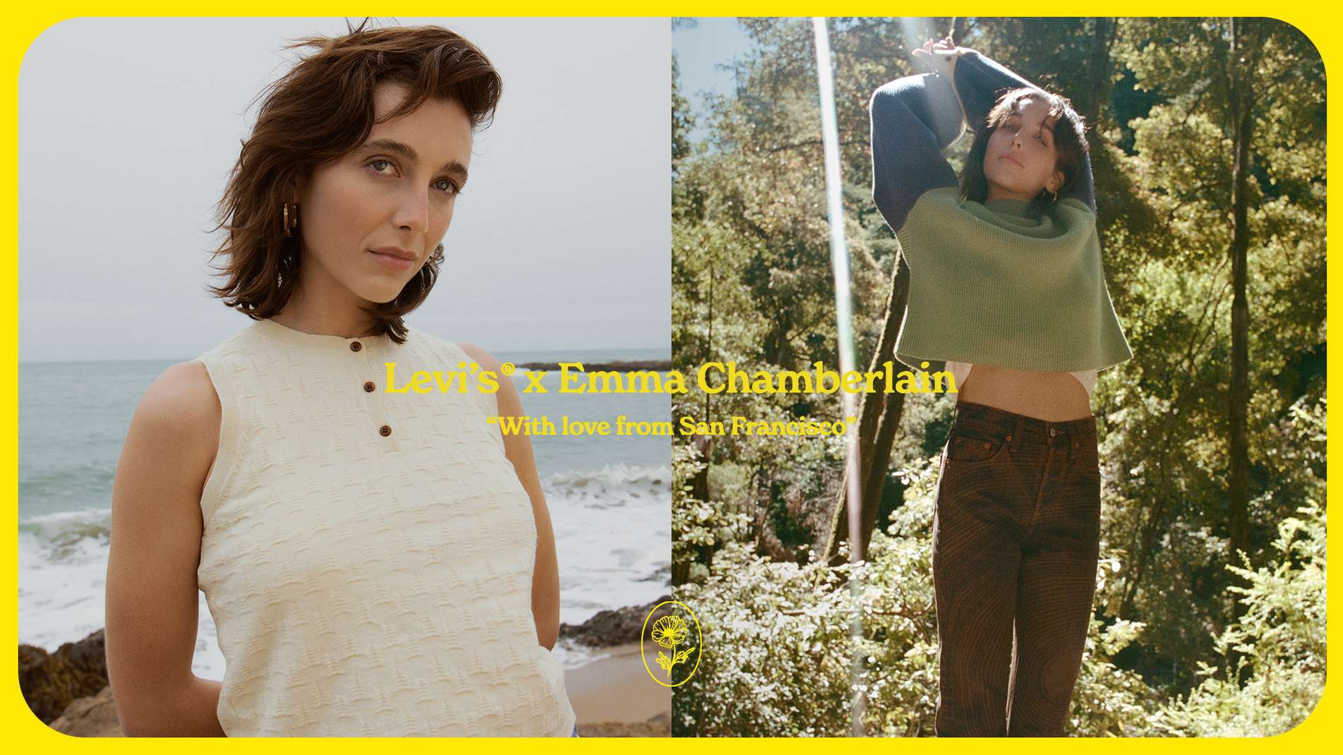 Emma Chamberlain Levi's Gold Tab Campaign 2022 Photos