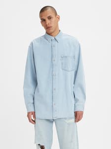 Levis Vintage Clothing Sportswear Men's Shirt Blue A2222-0003