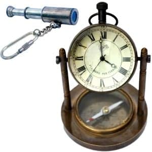 Buy Clock Compass n Get Telescope Key Chain Free