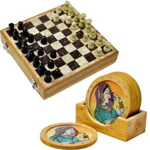 Buy Real Marble Chess Board n Get Tea Coasters Fre