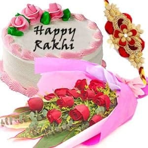 Rakhi with Strawberry Delight