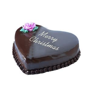 1.5Kg Christmas Heart Chocolate Cake
