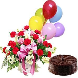Cake n Flower Basket