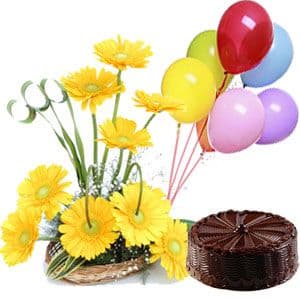 Cake n Flowers Combo