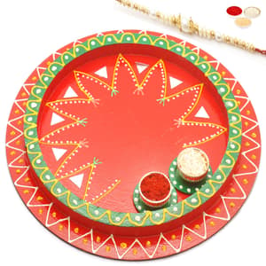 Reflection of Love with Red Pearl Rakhi