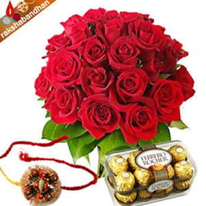 Rakhi with Roses n Chocolates
